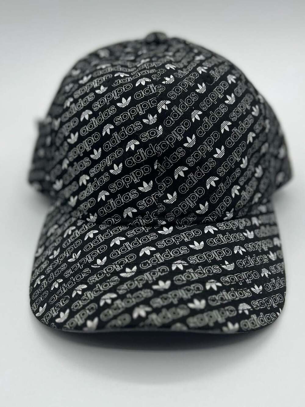 Adidas Monogram Trefoil Strapback Cap Black White